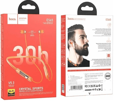 Audífono Hoco ES65 Sports BT Naranjo1