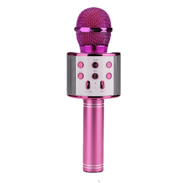 Microfono Color Rosa MICROFONO CON PARLANTE BT ROSA INTENSO | Casa de la Carcasa