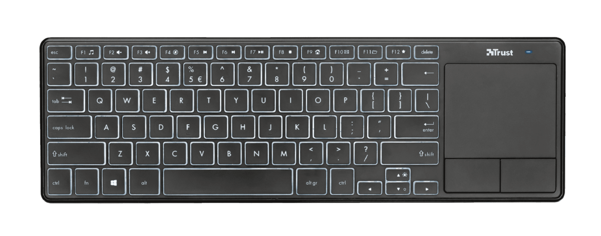 Teclado inalámbrico TRUST con panel táctico THEZA PC SMART TV | Casa de