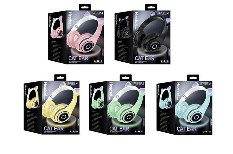 Audifono Bluetooth Oreja Gatos Verde Agua | Casa de la Carcasa