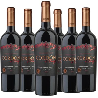 Cordón de Fuego Cabernet Sauvignon- Carmenere Gran Reserva (Caja de 6 unidades) Cordón de Fuego Cabernet Sauvignon- Carmenere Gran Reserva (Caja de 6 unidades)