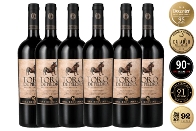 Caja 6 Botellas 750 cc Toro de Piedra - Cabernet Sauvignon Caja 6 Botellas 750 cc Toro de Piedra - Cabernet Sauvignon