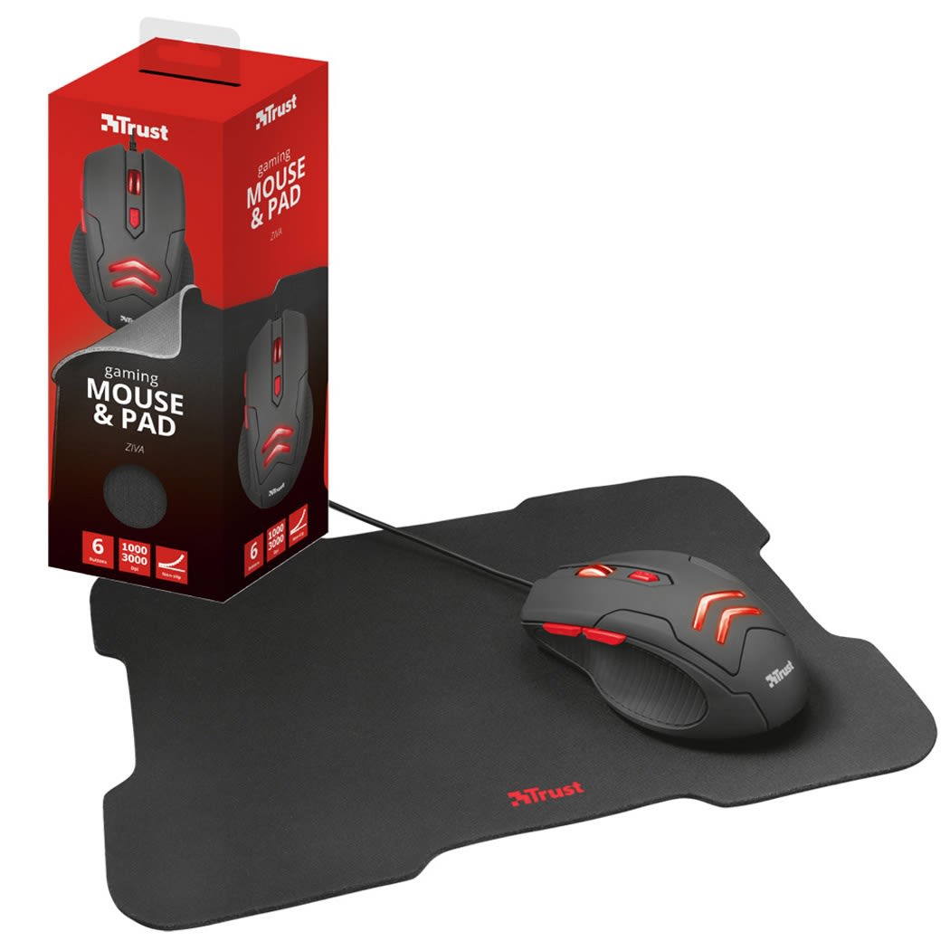 Trust Ziva Gaming Mouse With Mouse Pad Melitronics Servicio Tecnico Y Accesorios Para Celulares