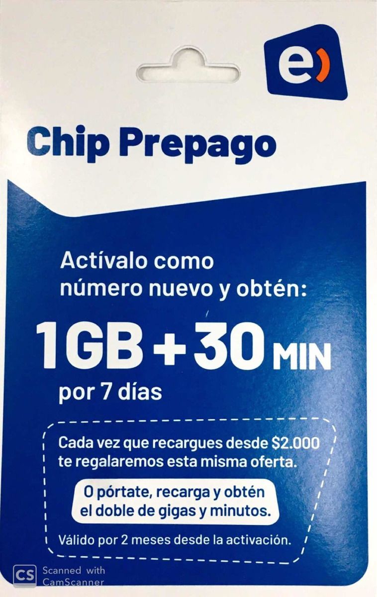 Chip Entel 1Gb+30Min MELITRONICS Zona Gamer