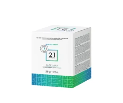 Polvo Decolorante Sin Amoniaco 7 Tonos aloe vera 500 g - 21 VENTUNO1