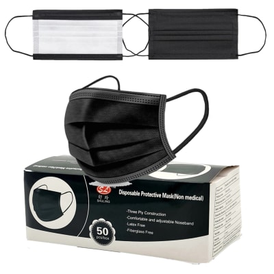 Mascarilla 3 Pliegues Negra