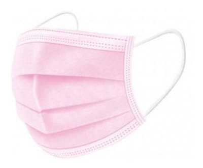Mascarilla 3 Pliegues Rosado