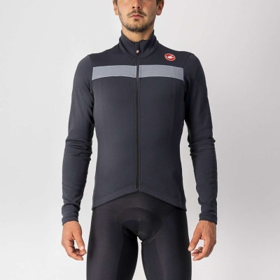 CASTELLI - Puro 3 Jersey FZ - Light Black / Silver Reflex