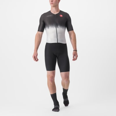 Castelli - San Remo Ultra Speed Suit (trisuit) - Men - Manga Corta - Black/Silver Grey