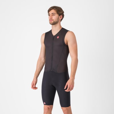 Castelli - Free San Remo 3 Suit SL (trisuit) - Men - Sin Mangas - Black