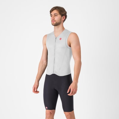 Castelli - Free San Remo 3 Suit SL (trisuit) - Men - Sin Mangas - White