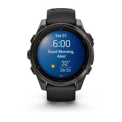 Garmin - Fenix 8 Amoled Zafiro - 47mm - Black/Pebble Gray
