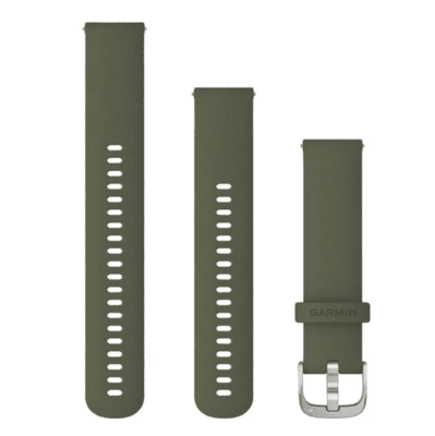 Garmin - Correa de repuesto Quick Release 20 - Moss/Silver Hardware
