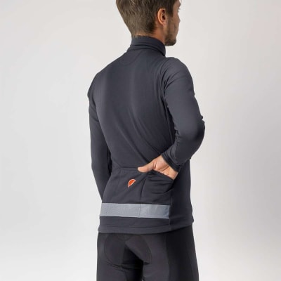 CASTELLI - Puro 3 Jersey FZ - Light Black / Silver Reflex