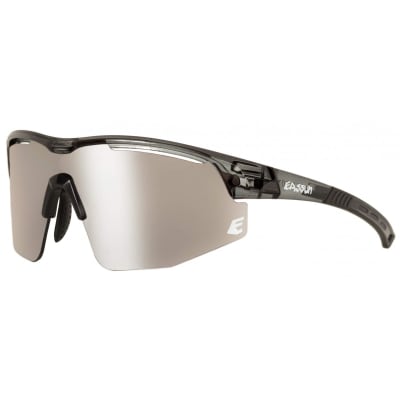 Lentes de Ciclismo - EASSUN - Sprint - Marco Gris Transparente - Lentes Plata Espejo