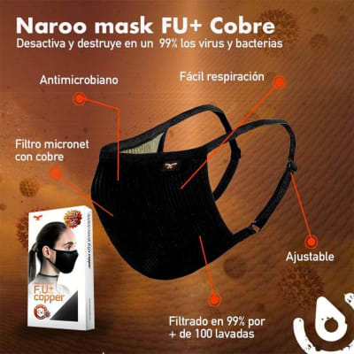 Naroo Mask - F.U+ Copper - Negro