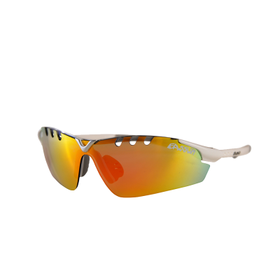 Lentes para Running - EASSUN - X-LIGHT SPORT - Marco Blanco - Lentes Rojo revo Cat: 3 - Peso 15gr -