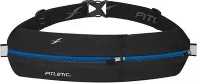 Cinturón porta objetos - Fitletic Bolt - Black/Blue Zip