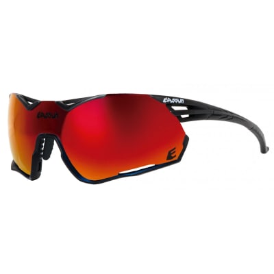 Lentes para Running y Ciclismo - EASSUN - CHALLENGE - Marco Negro Mate/Spoiler Neg- Lentes Rojo Revo
