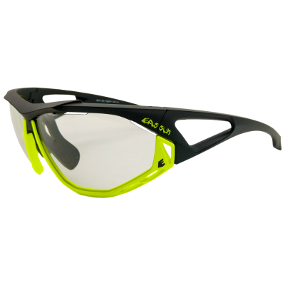 Lentes para Ciclismo - EASSUN - EPIC PH - Marco Negro y amarillo - Lentes Fotocromáticas Cat: 1-2 -