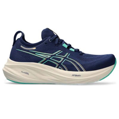 Asics - Gel Nimbus 26 - Blue Expanse/Aurora Green - Mujer - Neutro/Supinacion