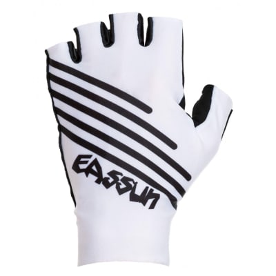 Eassun - Guantes de Ciclismo Cortos Aero - Blanco/Negro