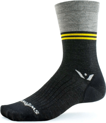 Persuit Seven Ultra Light - Block Stripe Heather - Medias Lana Merino - Swiftwick