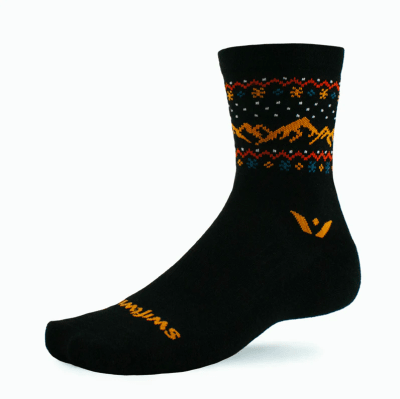 Vision Five - Winter Snow Capped Black - Swiftwick - Medias