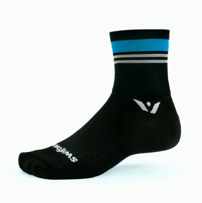 Aspire Four - Stripe Aqua Gray - Medias - Swiftwick