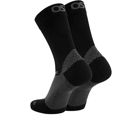 OS1st - FS4 - Medias para Fascitis Plantar - Negro Crew (Par)