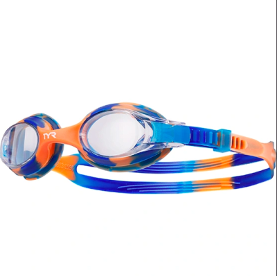 TYR - Lentes para natación - Niños - Swimple Tie Dye - Azul-Naranja