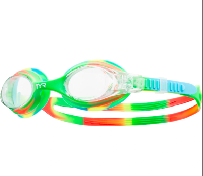 TYR - Lentes para natación - Niños - Swimple Tie Dye - Verde-Naranja