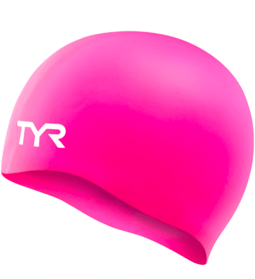 TYR - Gorro de Natación para Adultos Wrinkle Free - Rosado
