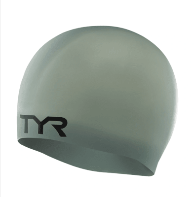 TYR - Gorro de Natación para Adultos Wrinkle Free - Gris