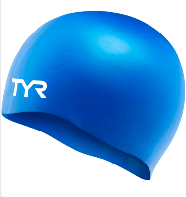 TYR - Gorro de Natación para Adultos Wrinkle Free - Azul