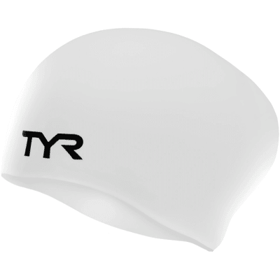 TYR - Gorro de Natación para Adultos con Cabello Largo Wrinkle Free