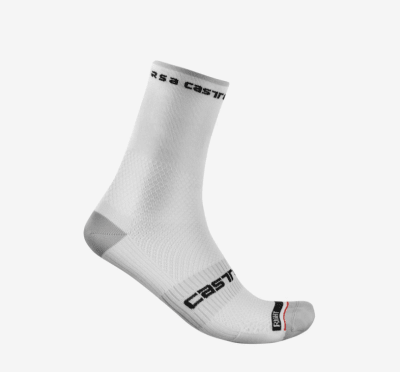 CASTELLI - Rosso Corsa Pro 15 Sock (Medias) - Blanco