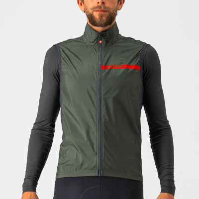 Castelli - Squadra Stretch Vest (Chaleco) - Military Green / Dark Gray
