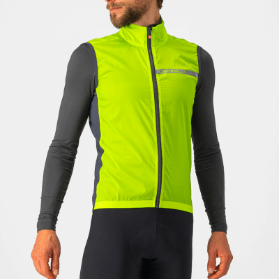 Castelli - Squadra Stretch Vest (Chaleco) - Electric Lime / Dark Gray