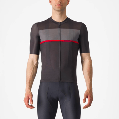 Castelli - Tradizione Jersey - Hombre - Light Black/Dark Gray - Red