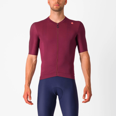 Castelli - Espresso Jersey Men - Deep Bordeaux / Silver Moon
