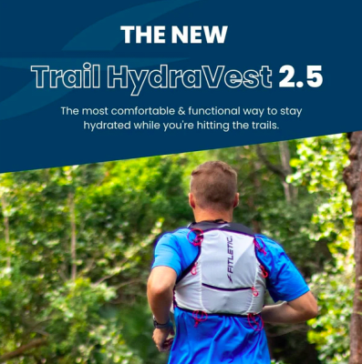 Fitletic - Chaleco de Hidratación - Trail 2.5 HydraVest - Wht/Blk