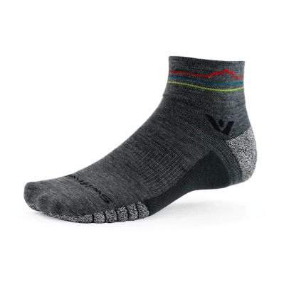 Swiftwick - Flite XT Trail Quarter Crew - Heather Sunset Mountain - Medias