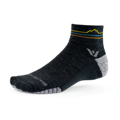 Swiftwick - Flite XT Trail Quarter Crew - Coal Sunset Mountain - Medias