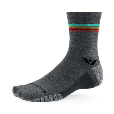Swiftwick - Flite XT Trail Mid-Crew - Heather Sunrise Stripe - Medias
