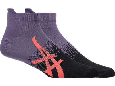 Asics -  Light Mesh Ankle - Greyish Purple/Performance Black - Medias - Unisex