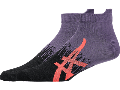 Asics -  Light Mesh Ankle - Greyish Purple/Performance Black - Medias - Unisex