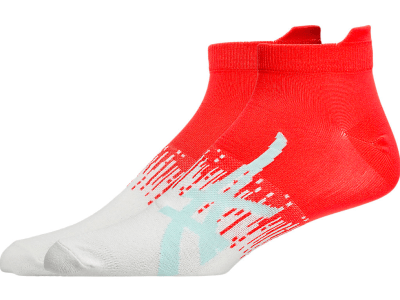 Asics - Light Mesh Ankle - Coral Reef/Brilliant White - Medias - Unisex