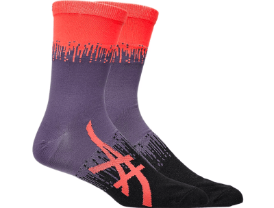 Asics - Light Mesh Crew - Greyish Purple/Performance Black - Medias - Unisex