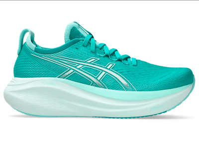 Asics - Gel Nimbus 27 - Wave Teal/Illuminate Mint - Mujer - Neutro/Supinacion